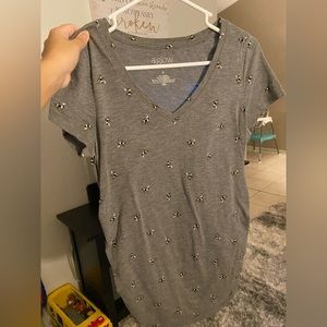 Grey Bumblebee Maternity Top